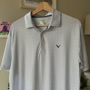 Callaway Opti Dri Men's Golf Performance Patterned Polo Shirt